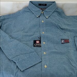 Chaps Denim Blue Button-Down Shirt